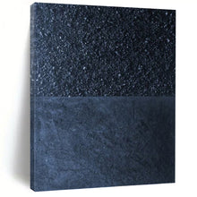 Load image into Gallery viewer, “Two - Tone Black and Blue Textured Art” - Black, Blue Abstract Art on Canvas DKH1247