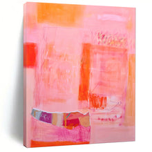 Load image into Gallery viewer, Pink & Orange Abstract Painting, Suited for Modern Dining Room & Creative Studio LargeART1868