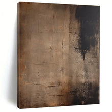 Load image into Gallery viewer, Dark Brown - Black Abstract Painting, Perfect for Industrial - Chic Loft & Moody Home Library LargeART1361