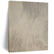 Load image into Gallery viewer, Beige Wavy Texture Art for Contemporary Bedroom & Minimalist Design Studio LargeART0960