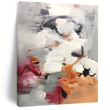 Load image into Gallery viewer, Massive Gray - Orange Abstract Fusion Acrylic for Art - Loving Lounge LargeART0300