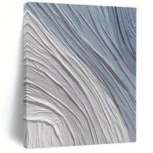 Load image into Gallery viewer, Grand Blue - Gray Wrinkled Textured Abstract Acrylic Decor for Spa & Waiting Room LargeART0387