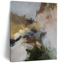 Load image into Gallery viewer, “Earth - Toned Abstract Fusion” Abstract Painting on Canvas, Modern Lounge Decor DKH1004
