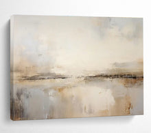 Load image into Gallery viewer, Neutral - Toned Abstract Landscape Painting on Canvas - “Muted Serenity” DKH623