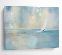 Load image into Gallery viewer, Serene Sailboat At Sea Abstract Painting On Canvas DKH436