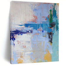 Load image into Gallery viewer, Blue - Toned Abstract Composition Painting, Suited for Coastal Living Room & Serene Reading Nook LargeART1386
