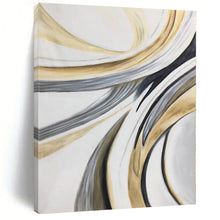 Load image into Gallery viewer, Massive Gold, Gray, and White Swirl Acrylic for Luxury Bedroom & Sophisticated Office LargeART0320
