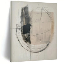 Load image into Gallery viewer, Monochrome Minimalist Abstract Art for Contemporary Office & Zen - inspired Lounge LargeART0932