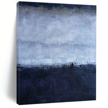 Load image into Gallery viewer, “Blue and Purple Abstract Landscape” - Atmospheric Abstract Art on Canvas DKH1563