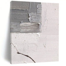 Load image into Gallery viewer, “Gray Patchwork” – Textured gray blocks on white, peeling paint effect DTP361