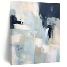 Load image into Gallery viewer, Light & Dark Blue Abstract Painting, Ideal for Modern Living Room & Calming Bedroom LargeART1334