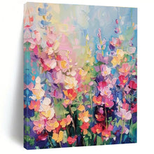 Load image into Gallery viewer, Colorful Flower Field Abstract Art - Ideal for Garden - themed Living Room & Romantic Wedding Venue LargeART0694