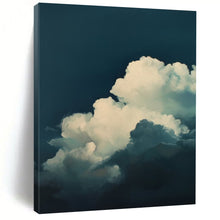 Load image into Gallery viewer, “Soft Clouds on Deep Blue” - Impressionistic Abstract Acrylic, Ideal for Relaxing Lounge and Home Office DTP015