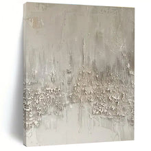 Load image into Gallery viewer, White Textured Abstraction Art for Minimalist Home & Art Gallery LargeART0856