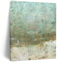 Load image into Gallery viewer, “Weathered Teal & Rust” - Abstract Textured Art on Canvas DKH1512