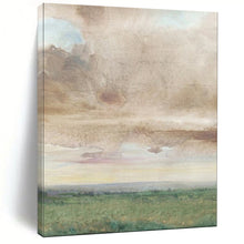 Load image into Gallery viewer, Green & Brown Abstract Field Art, Perfect for Rustic Bedroom & Calm Office LargeART2116