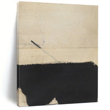 Load image into Gallery viewer, “Dynamic Black and Beige” - Monochromatic Abstract Art on Canvas DKH1422
