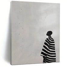 Load image into Gallery viewer, Black - White Abstract Silhouette Art, Perfect for Modern Gallery Wall & Thoughtful Study LargeART2040