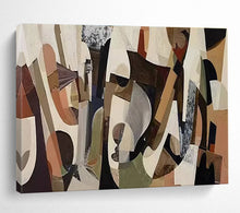 Load image into Gallery viewer, Cubist - Style Multicolor Abstract Painting on Canvas - “Fragmented Harmony” DKH621