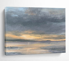 Load image into Gallery viewer, Dramatic Sunset Over the Sea Abstract acrylic painting DLZ023