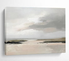 Load image into Gallery viewer, Minimalist Coastal Abstract Painting for Beach House & Serene Study DKH243