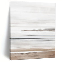 Load image into Gallery viewer, Gray & White Abstract Beach Watercolor Art, Perfect for Coastal Living Room & Relaxing Sunroom LargeART2064