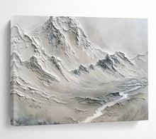Load image into Gallery viewer, Textured Monochromatic Mountain Abstract Painting On Canvas DKH457
