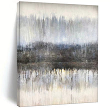 Load image into Gallery viewer, Gray & Blue Forest Abstract Art, Perfect for Serene Office & Nature - Inspired Bedroom LargeART2102