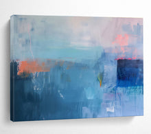 Load image into Gallery viewer, Layered Blue - Toned Abstract Painting DKH478