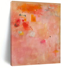 Load image into Gallery viewer, Pink - Orange Abstract Composition Painting, Suited for Bohemian Bedroom & Vibrant Creative Studio LargeART1379