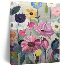 Load image into Gallery viewer, Colorful Floral Abstract Canvas Painting, Suited for Bohemian Living Room & Cheerful Café LargeART1306