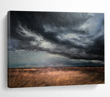 Load image into Gallery viewer, Stormy Field Landscape Painting on Canvas - “Powerful Skies” DKH779