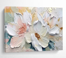 Load image into Gallery viewer, 3D Textured Floral Abstract Painting on Canvas - “Elegant Blooms” DKH712
