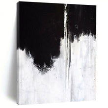 Load image into Gallery viewer, Monochrome Drip Abstract Canvas Painting, Suited for Dramatic Dining Room & Contemporary Office LargeART1146