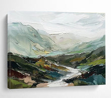 Load image into Gallery viewer, Textured Landscape Abstract Painting on Canvas - “Mountain Textures” DKH725