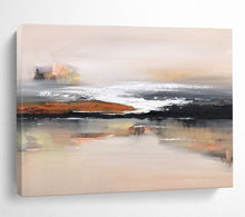 Load image into Gallery viewer, Soft Tones “Misty Coast” Painting on Canvas, Evocative Seaside Art DKH914