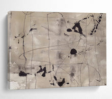 Load image into Gallery viewer, Black And White Abstract Line Painting On Canvas DKH446