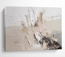 Load image into Gallery viewer, Textured Neutral Abstract Painting on Canvas - “Subtle Dynamics” DKH618
