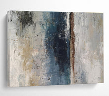 Load image into Gallery viewer, Neutral - Toned Abstract Painting with Blue and Gray for Minimalist Office & Calm Reading Nook DKH293