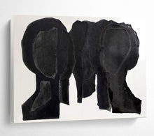 Load image into Gallery viewer, Hand - painted Large - sized Black Cut - out Figures Acrylic Art for Avant - Garde Living Spaces LargeART1780