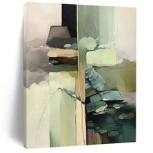 Load image into Gallery viewer, Custom Large Green - Gray Abstract Fusion - Ideal for Sustainable Living Space & Nature - Themed Office LargeART0743