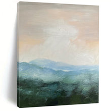 Load image into Gallery viewer, “Soft - Toned Mountain Landscape” - Impressionistic Abstract Acrylic, Ideal for Bedroom and Home Office DTP010