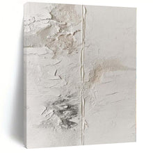Load image into Gallery viewer, Oversized Hand - painted Textured White Cracked Plaster Acrylic Art for Industrial - Style Hallways LargeART0149