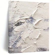 Load image into Gallery viewer, “Minimalist Textured White and Grey Abstract” - White, Grey Abstract Art on Canvas DKH1258