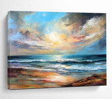 Load image into Gallery viewer, Seaside Sunset - Coastal Living Room Art LargeART1594