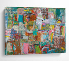 Load image into Gallery viewer, “Colorful Collage - like Abstract” - Mixed - Style Abstract Acrylic, Suits Creative Office and Art Gallery DLZ236
