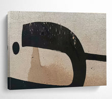 Load image into Gallery viewer, Black and Beige Abstract Art for Industrial - Chic Loft & Creative Studio DKH139