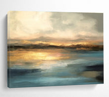 Load image into Gallery viewer, Warm - Toned Sunset Abstract Painting On Canvas for Romantic Bedroom & Dinner Party Space DKH340