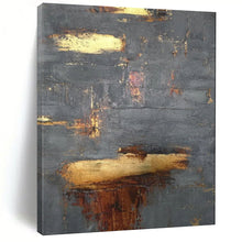 Load image into Gallery viewer, Gray - Gold Abstract Textured Art, Ideal for Sophisticated Office & Luxury Living Room LargeART1999