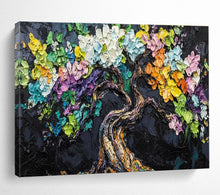 Load image into Gallery viewer, Colorful Tree “Whimsical Growth” Painting on Canvas, Fantasy Landscape Art DKH825